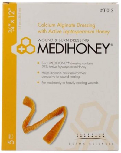 MEDIHONEY® Honey Impregnated Wound Dressing Rope 3/4 X 12 Inch