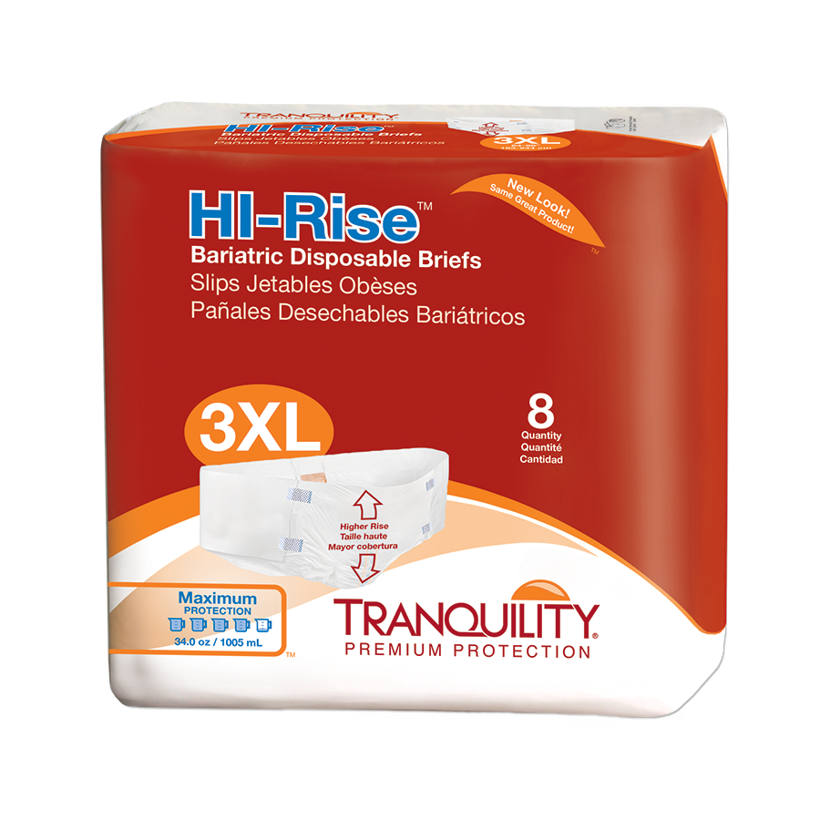 Tranquility® Bariatric Brief Hi-Rise - 3XL (PBE 2192)