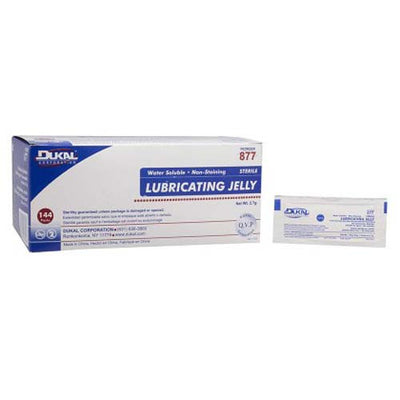 Dukal Lubricating Jelly, Foil Pack, Sterile, 2.7gm