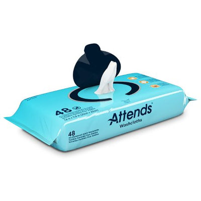Attends® Pop-Up Washcloths. Hypo-allergenic (scented)