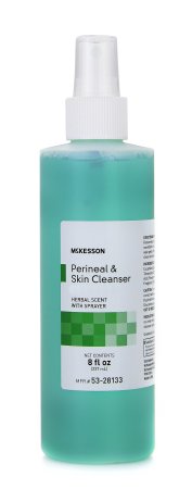 Rinse-Free Perineal Wash McKesson Liquid 8 oz. Pump Bottle Herbal Scent