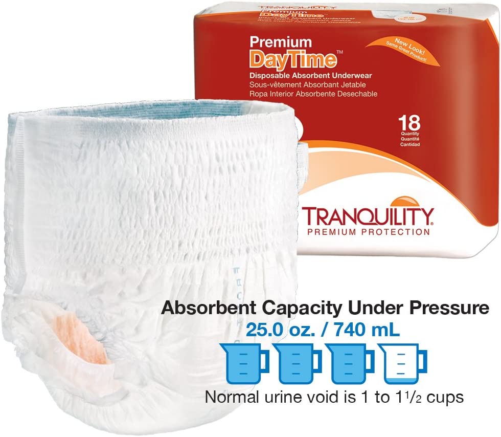 Tranquility® Premium DayTime Disposable Absorbent Underwear, Heavy Absorbency