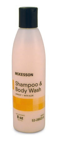 Shampoo and Body Wash McKesson 8 oz. Flip Top Bottle Apricot Scent