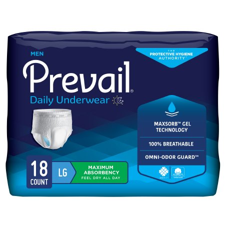 Prevail® Men's Daily Underwear Pull On Heavy Absorbency