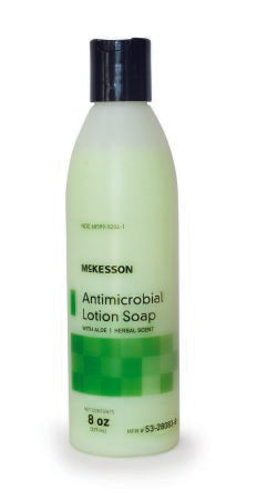 Antimicrobial Soap McKesson Lotion 8 oz. Bottle Herbal Scent