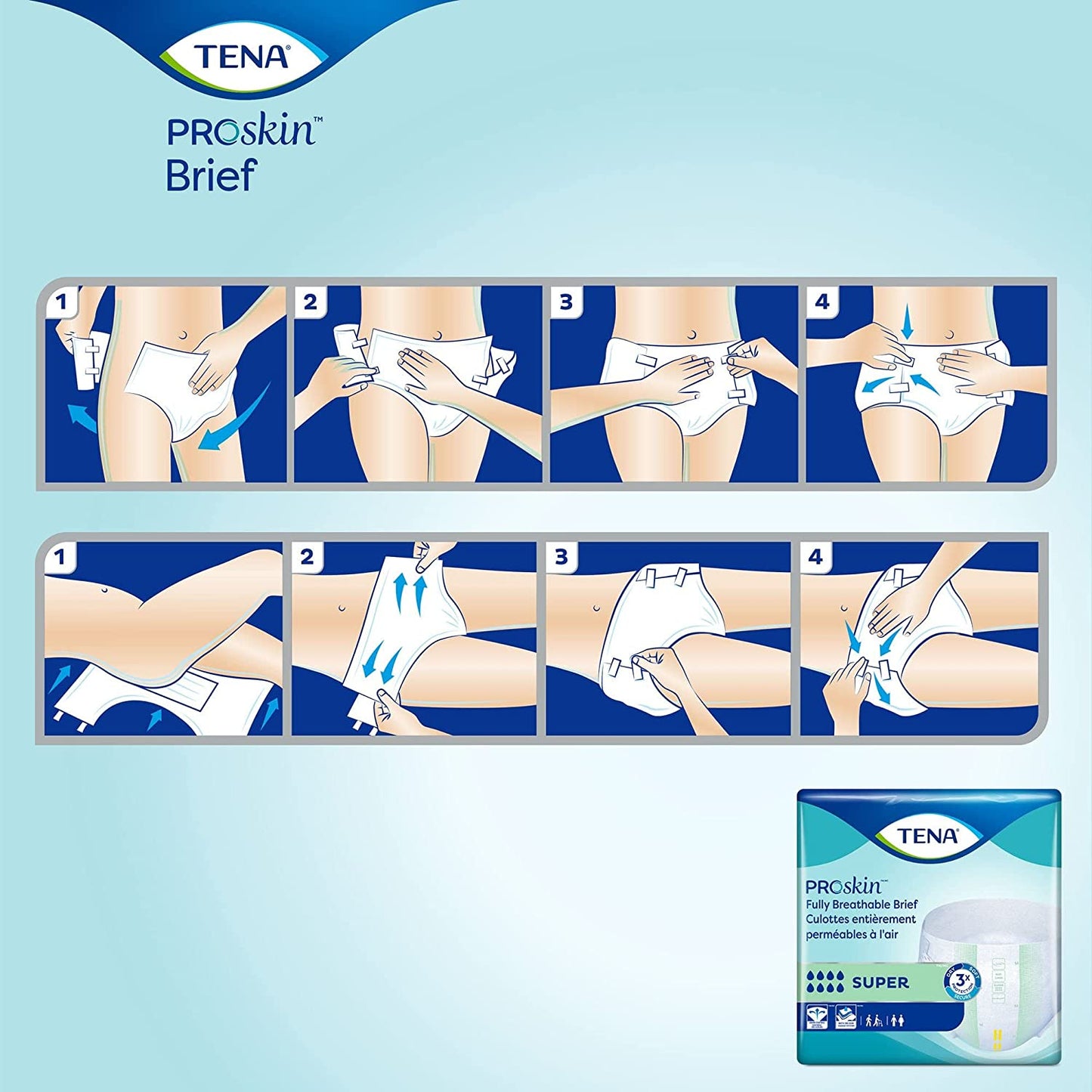 TENA® ProSkin™ Super Briefs (Diaper), Heavy Absorbency